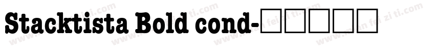 Stacktista Bold cond字体转换